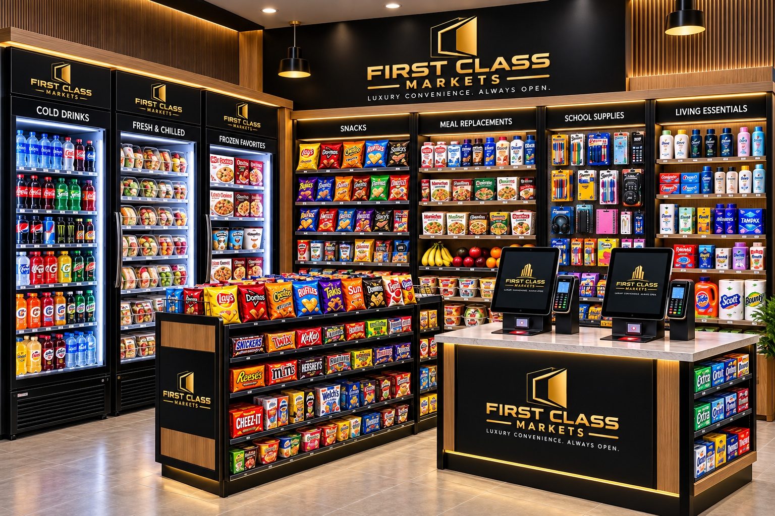 Micro-Markets in a clean commercial setting